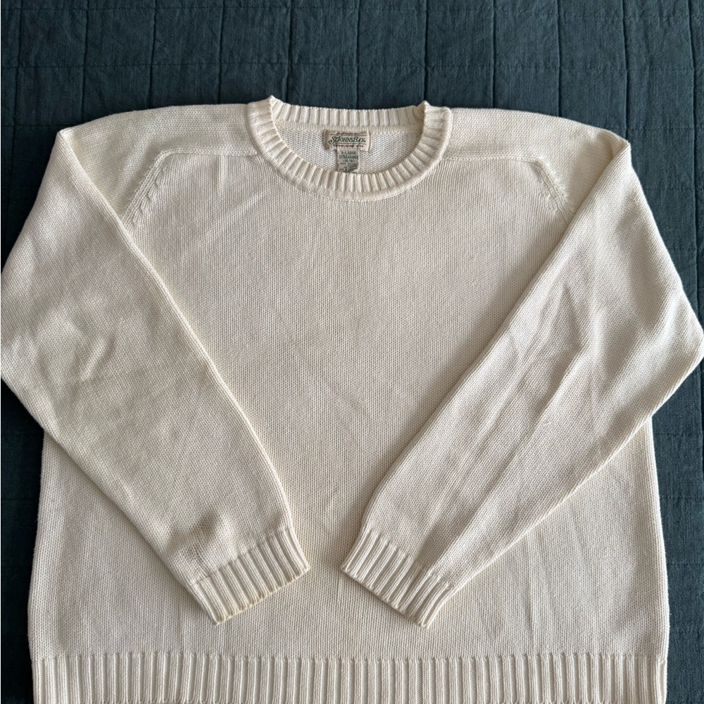 St. John's Bay Cream Knit Sweater Size XL